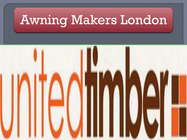 Awning Makers London