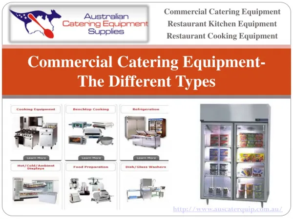 Commercial Catering Equipment-The Different Types