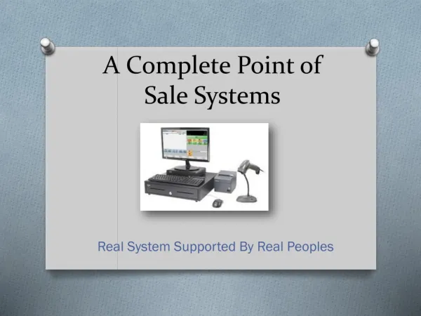 A Complete Point of Sale Systems