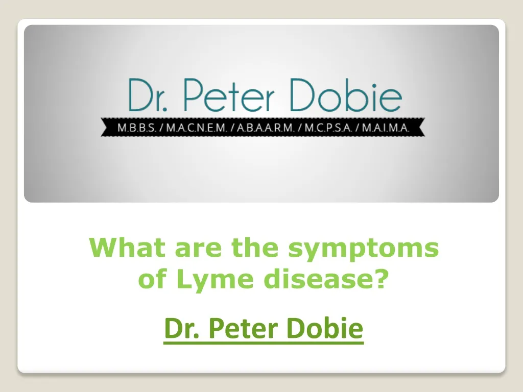 what are the symptoms of lyme disease