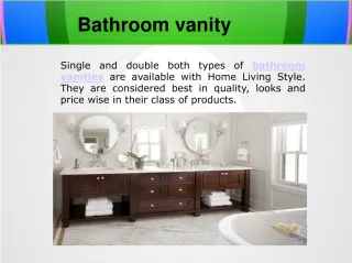 Bathroom vanity Furniture