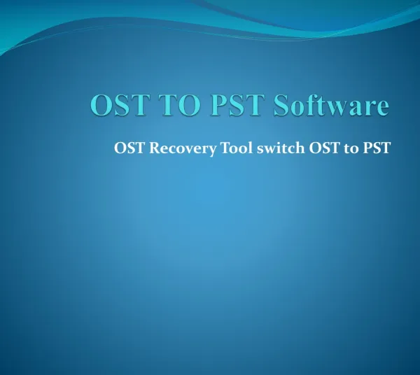OST to PST software