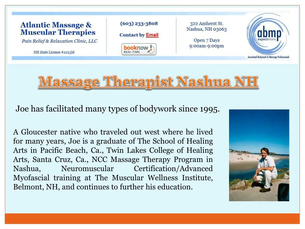 massage therapist nashua nh