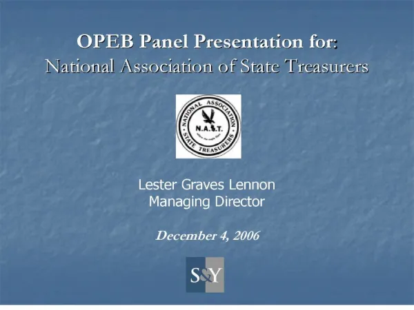 opeb panel presentation for: national association of state treasurers