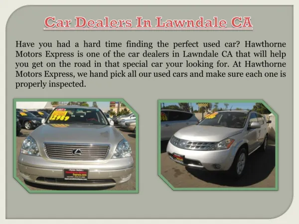 Pre-Owned Cars Lawndale