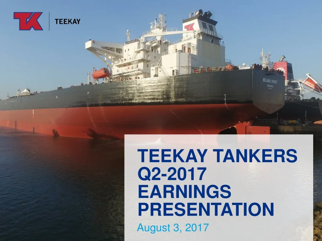 teekay tankers q2 2017 earnings presentation