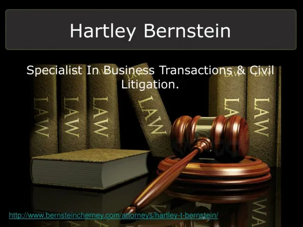 Hartley T. Bernstein - Partner at Bernstein Cherney LLP