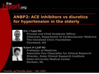 anbp2: ace inhibitors vs diuretics for hypertension in the elderly - slide 1