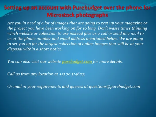 Setting up an account with Purebudget over the phone for Mic