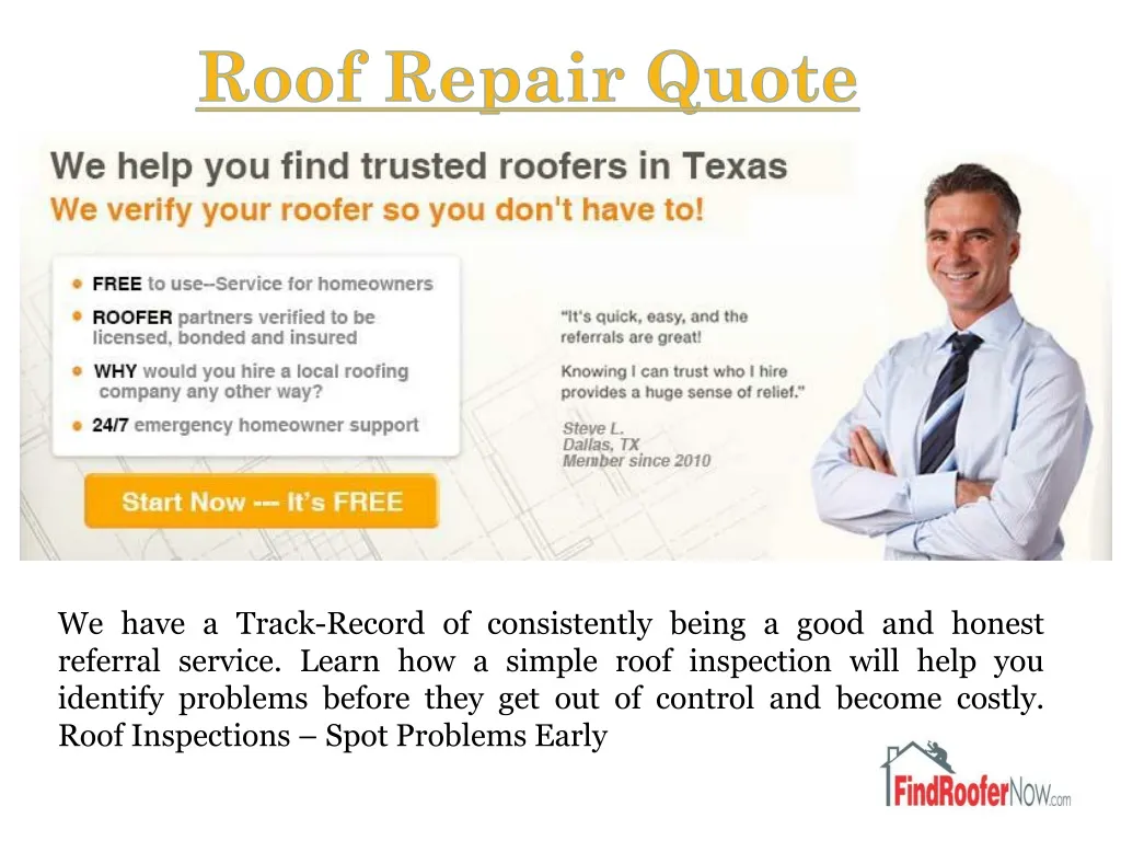 roof repair quote