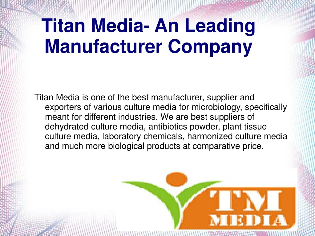 titan media an leading manufacturer company