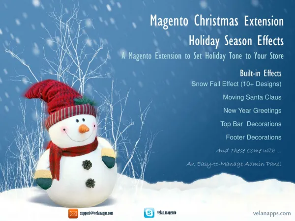 Magento Christmas Extension Holiday Season Effects