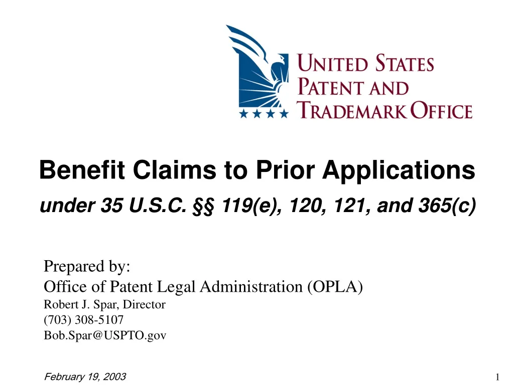 benefit claims to prior applications under