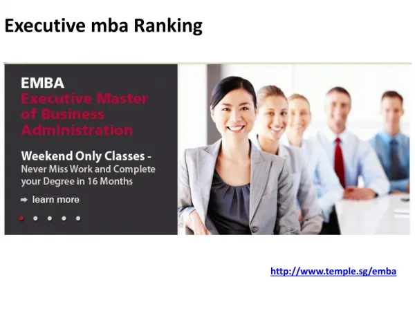 Executive MBA Ranking Program is Best for You