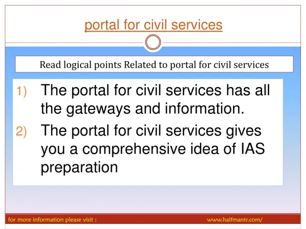 Awesome portal for civil services