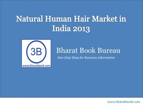 Natural Human Hair Market in India 2013