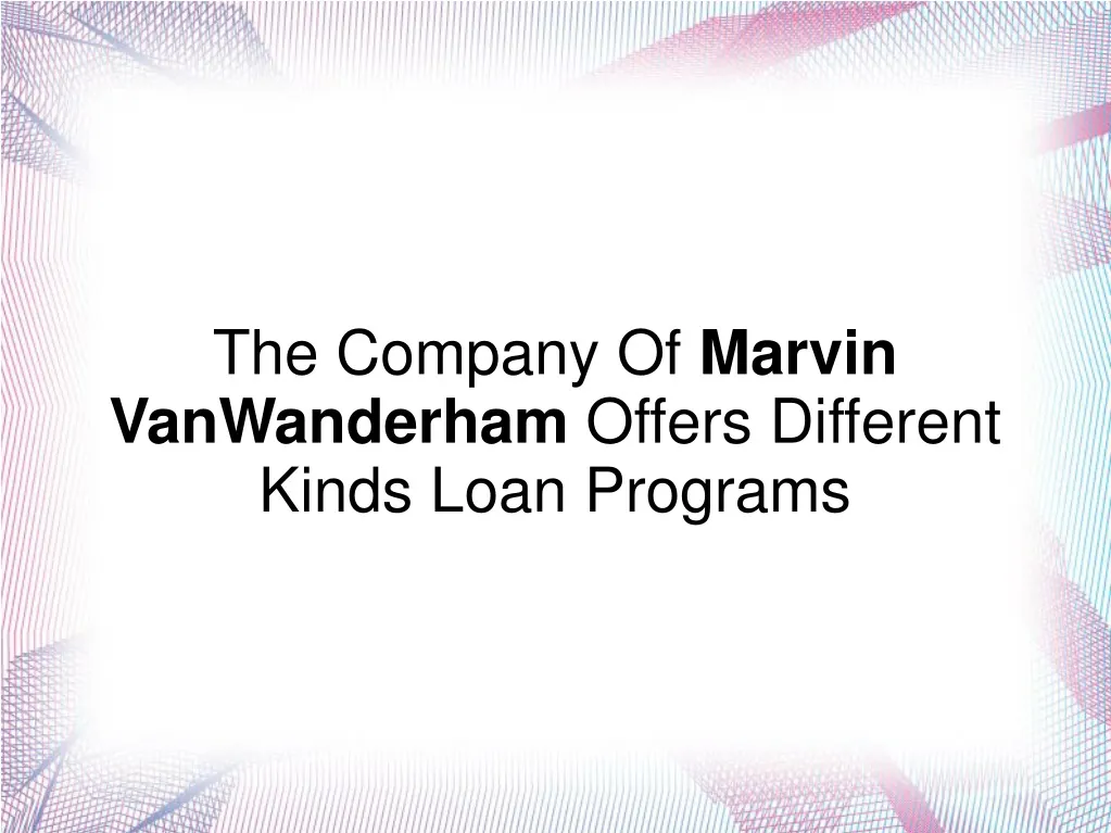 the company of marvin vanwanderham offers