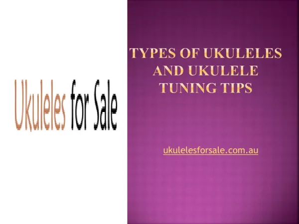 Types of Ukuleles and Ukulele Tuning Tips