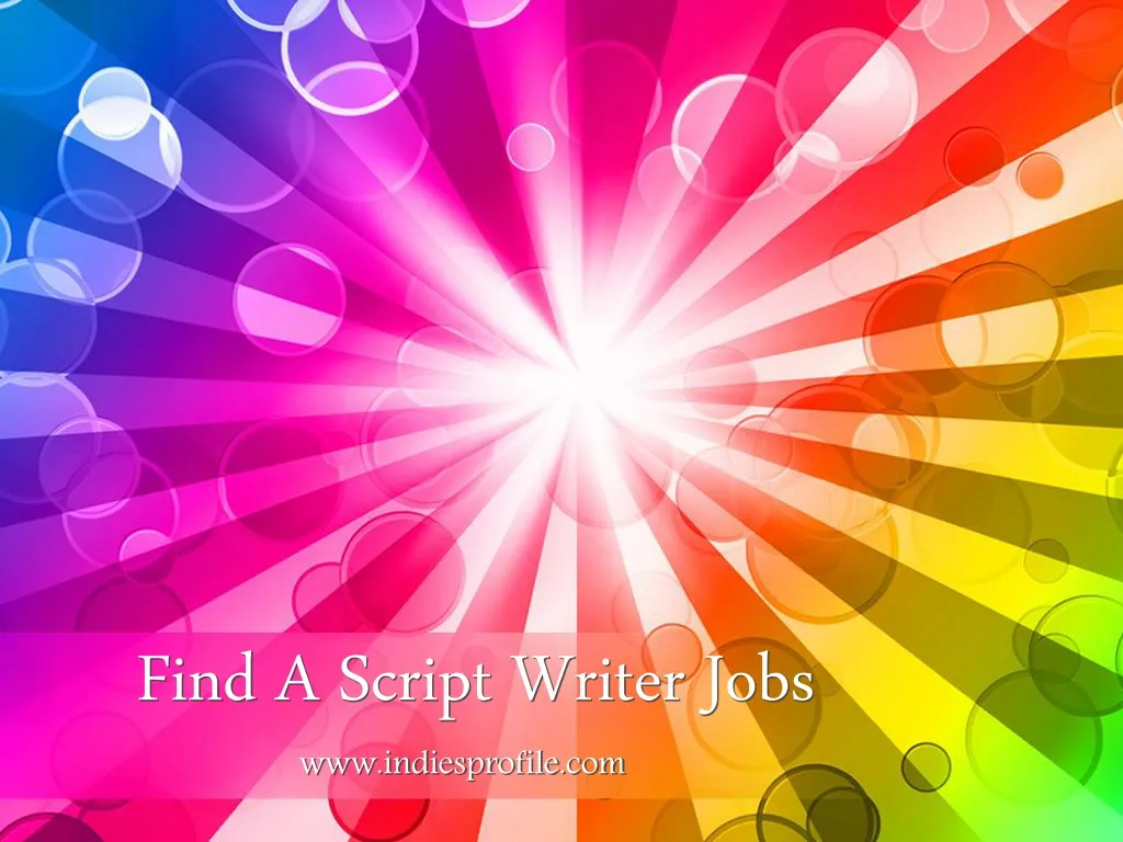find a script writer jobs