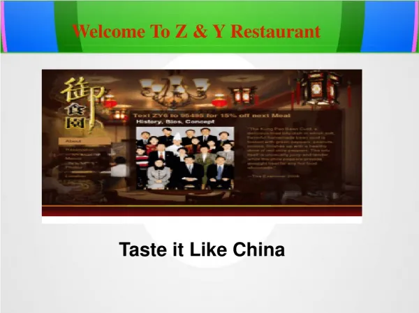 Authentic Chinese Cuisine - Z
