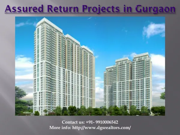 Assured Return Projects in Gurgaon