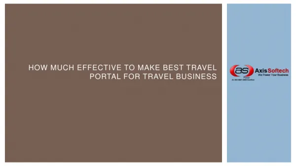 How much Effective to Make Best Travel Portal for Travel Bus