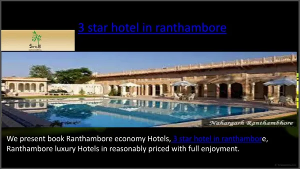 3 star hotel in ranthambore