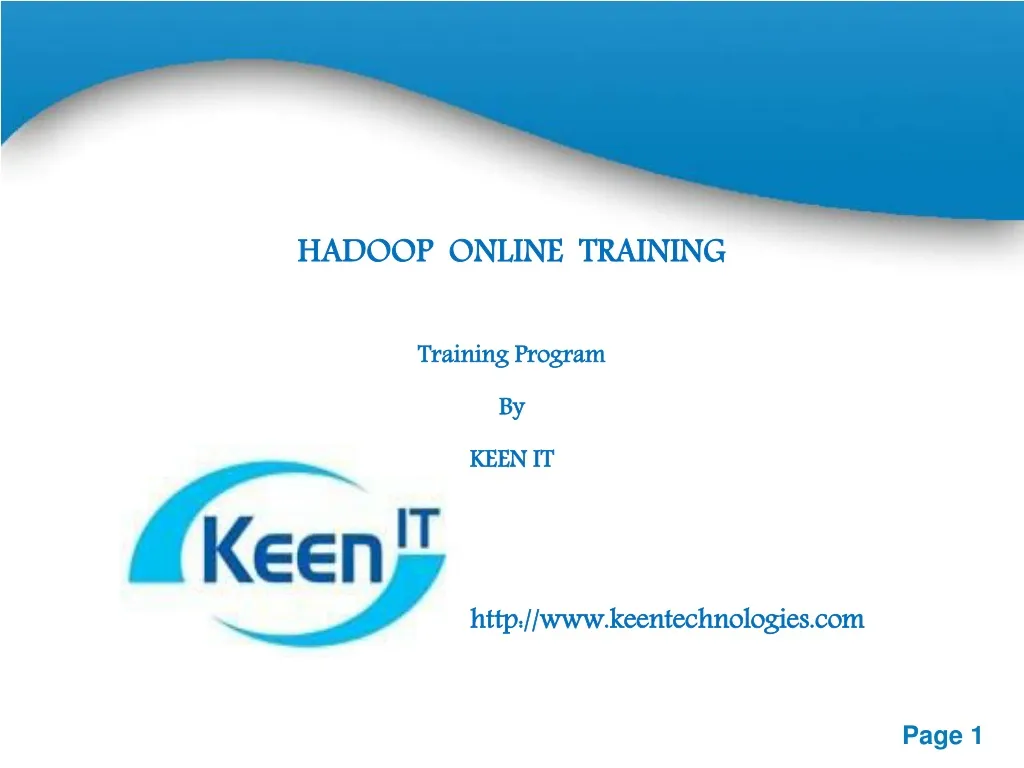 hadoop online training training program by keen