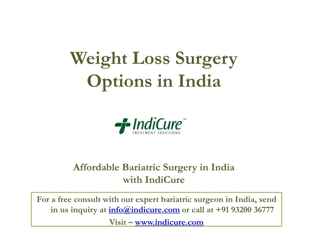weight loss surgery options in india affordable bariatric surgery in india with indicure