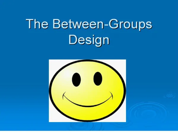 the between-groups design