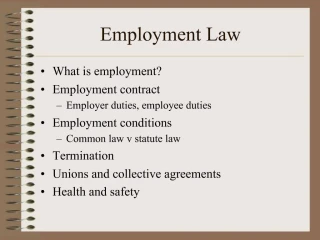 Employment Law - slide 1