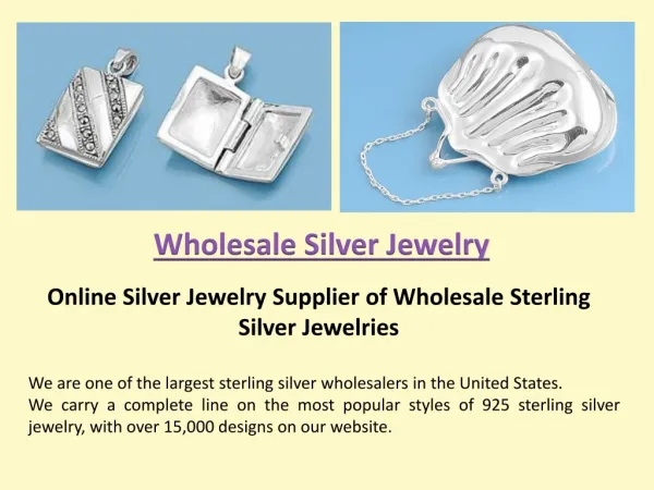 Wholesale Sterling Silver Jewelry