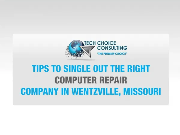 Tips to Select the Right Computer Repair Company in Wentzvil