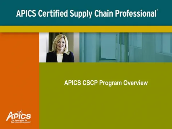 APICS CSCP Program Overview