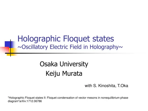 Holographic Floquet states ~Oscillatory Electric Field in Holography~