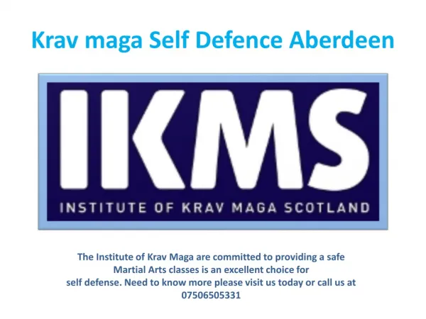 Krav maga Self Defence Aberdeen