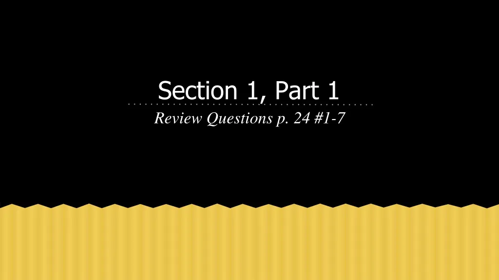 section 1 part 1