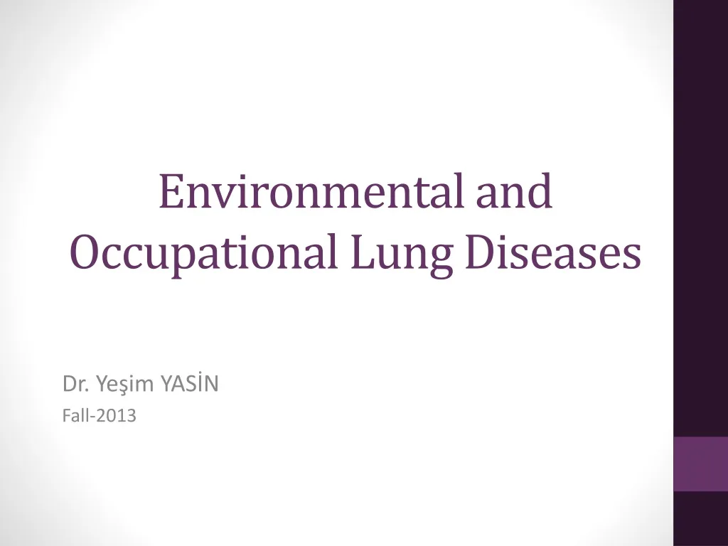environmental and occupational lung diseases