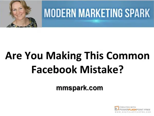 Are You Making This Common Facebook Mistake?