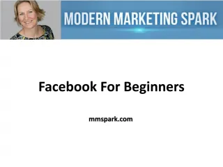 Facebook for Beginners - slide 1