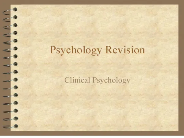psychology revision