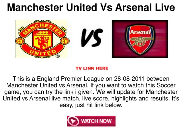 manchester united vs arsenal live