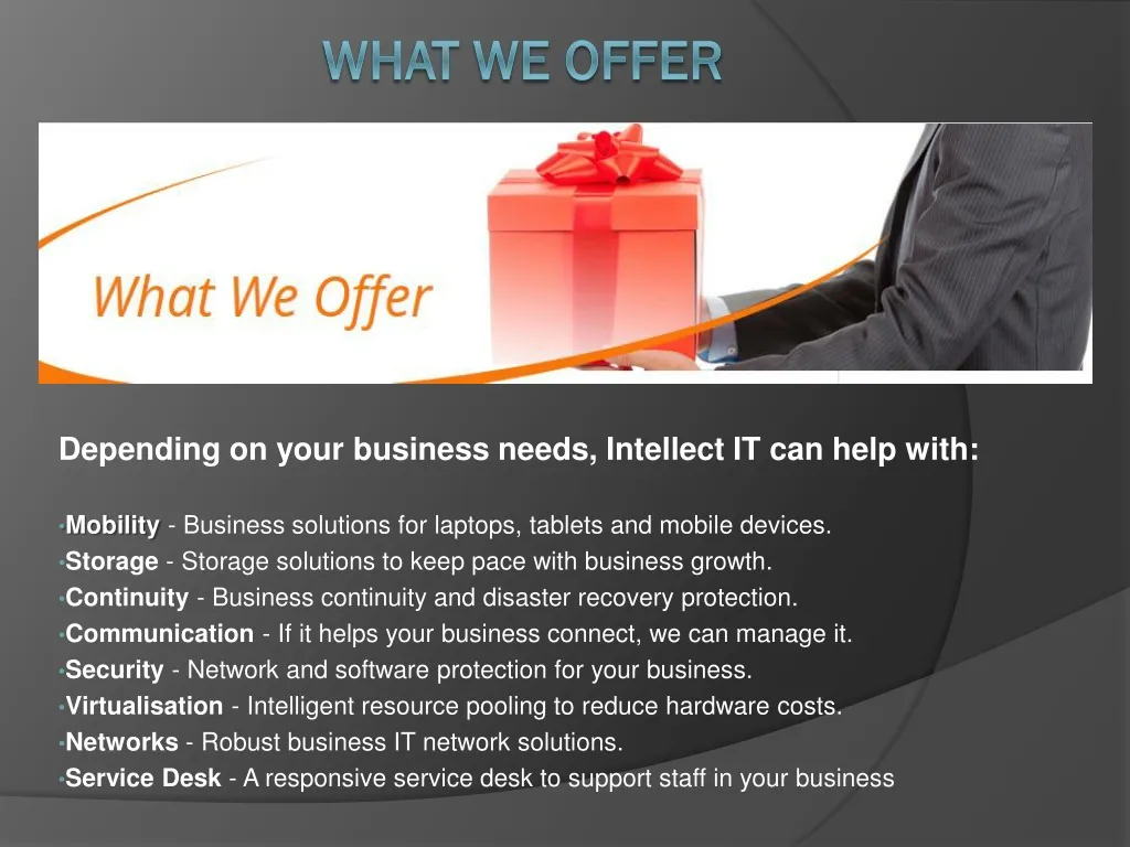what we offer