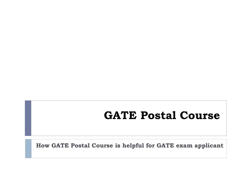 gate postal course