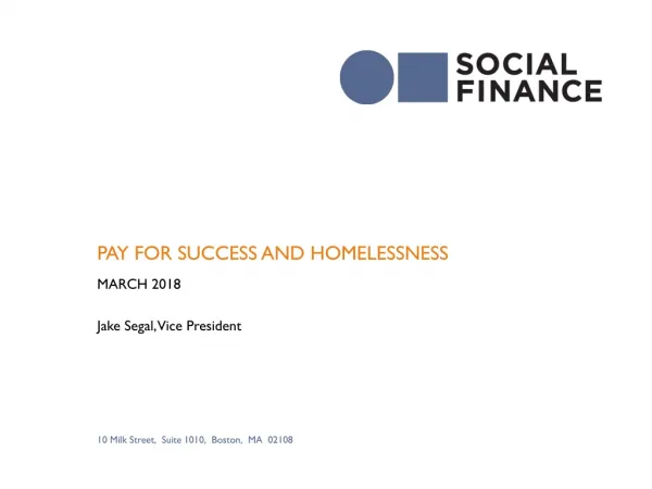 pay for success and homelessness