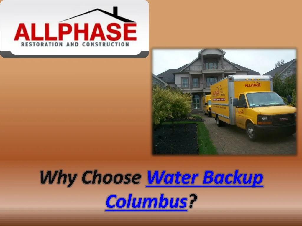 why choose water backup columbus