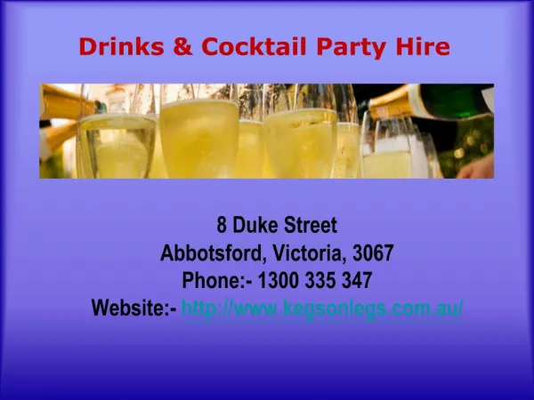 KegsonLegs - Drinks & Cocktail Catering Hire Melbourne