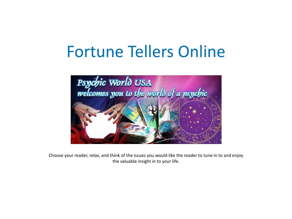 fortune tellers online