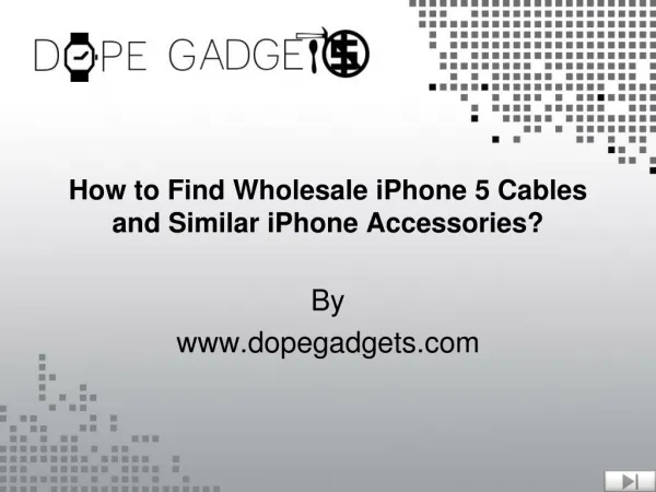 How to Find Wholesale iPhone 5 Cables and Similar iPhone Acc