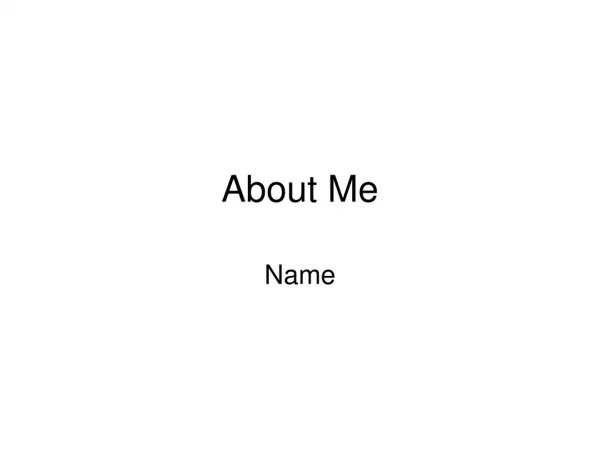 about me
